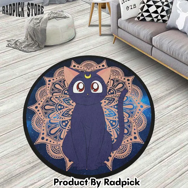 Luna round rug custom sailor moon anime circle carpet  rp5956618
